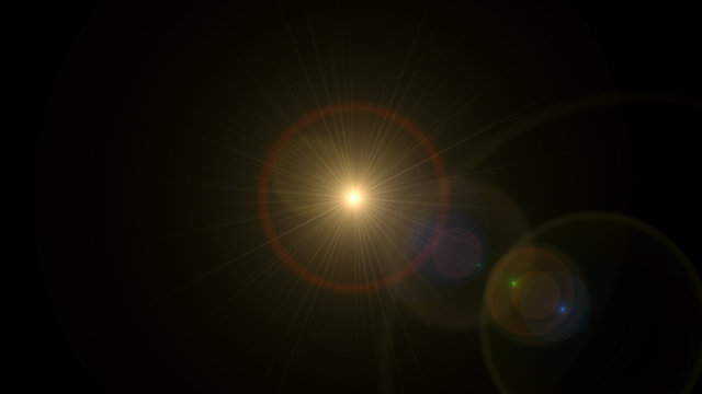 spotlight round circle lens flare center