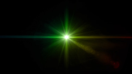twinkle green star lens flare center