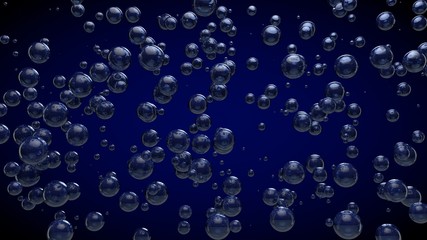 blue glass spheres background