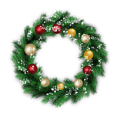 Traditional Christmas wreath