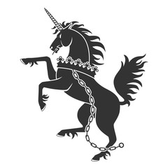 Black Heraldic Unicorn