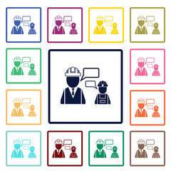 Fototapeta premium Dialog builders icon