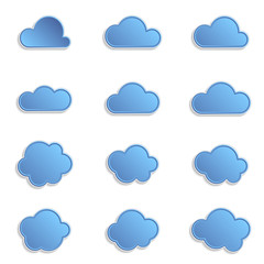 Obraz premium Abstract icons - set of clouds
