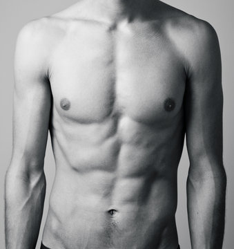 naked male torso relief