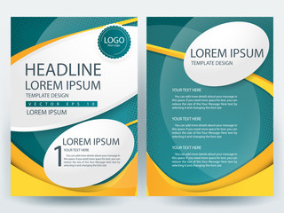 Abstract vector modern flyers brochure / annual report /design templates / stationery with white background in size a4