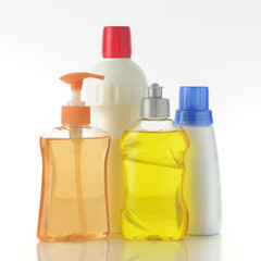 Cleaning Bottles / High resolution image of cleaning liquid bottles