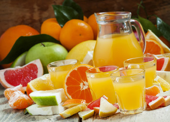 Citrus juice from oranges, tangerines, grapefruits, lemons, appl