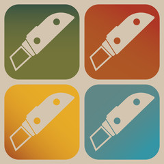Stationery knife icon