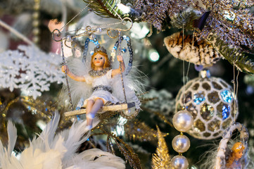 Ballerina on the christmas tree