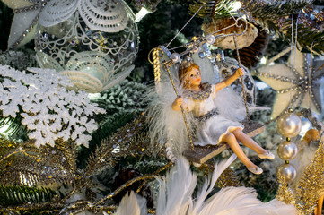 Ballerina on the christmas tree