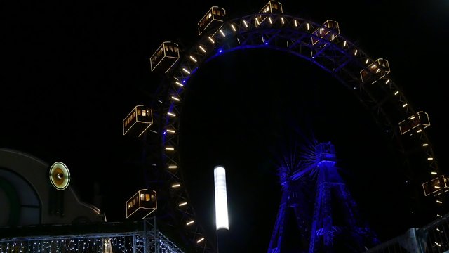 Prater wheel at night - Wiener Riesenrad ,Vienna
