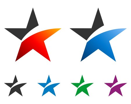 Star Track Swoosh Logo Template