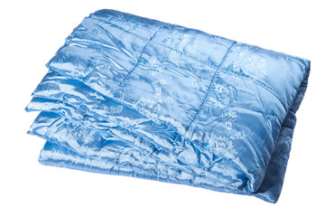 blue blanket in white background