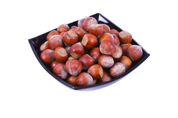 hazelnuts on bowl
