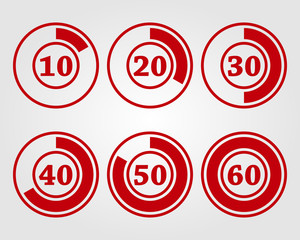 Set the timer icon. Red