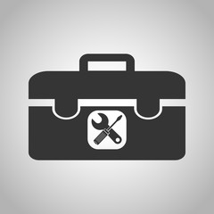 Suitcase with tools icon