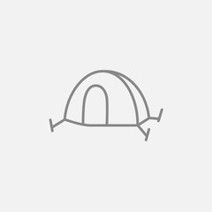 Tent line icon.