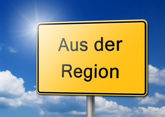 Produkte aus der Region Schild