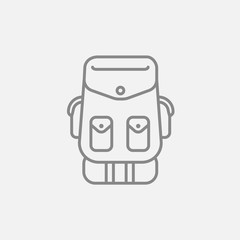Backpack line icon.