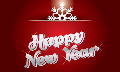 Beautiful elegant text design of happy new year. vector illustration