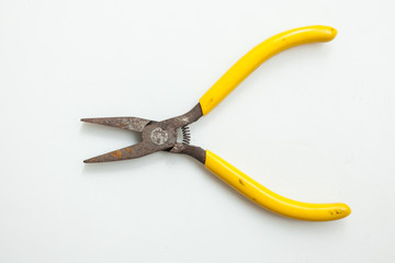pliers on the white background