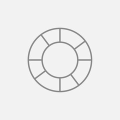 Lifebuoy line icon.