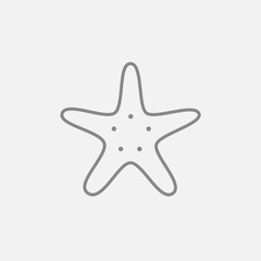Obraz premium Starfish line icon.