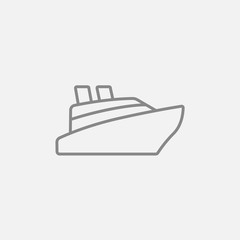 Cruise ship line icon.