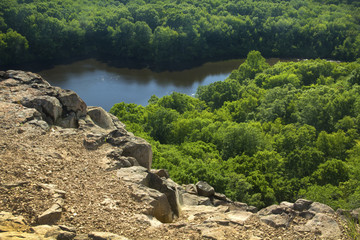Wassel Reservoir from west cliffs of Ragged Mountain, Berlin, Connecticut.