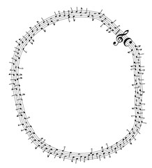 Circular Musical Notes