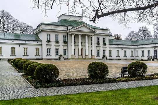 Belvedere palace - residence of Polish president. Warsaw. Poland Stock  Photo | Adobe Stock