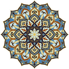 Oriental blue mandala.