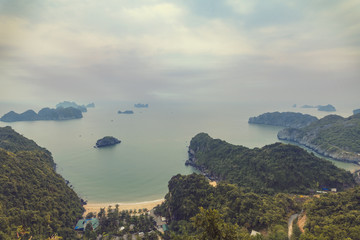 seascape of Halong Bay, Vietnam