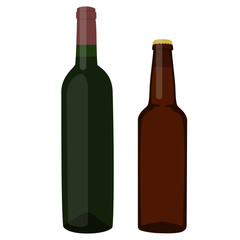 Beer and wine bottle