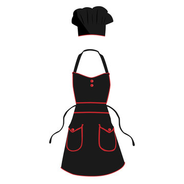 Cook apron and hat