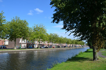 Channel in Dutch city of Delft