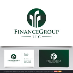 Financial Growing Logo and Business Card Design