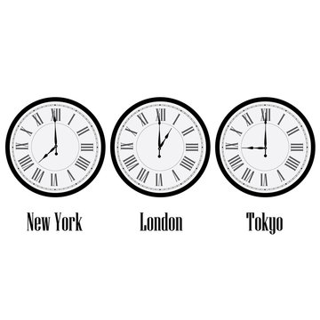 World time clocks