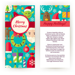 Vector Flyer Template of Merry Christmas Objects and Elements