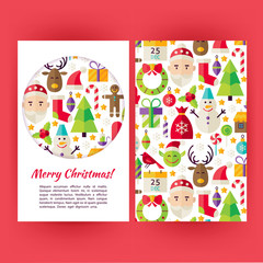 Vector Merry Christmas Banners Set Template