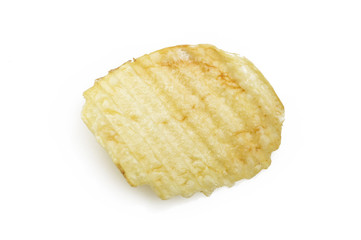 chips close up on a white background