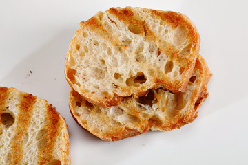 Three Slices of Grill Toasted Bread