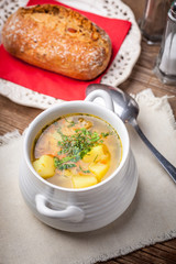 Buckwheat soup.