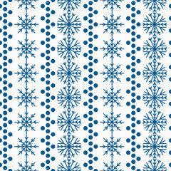 Snowflakes seamless border