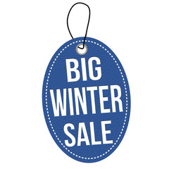 Big winter sale label or price tag