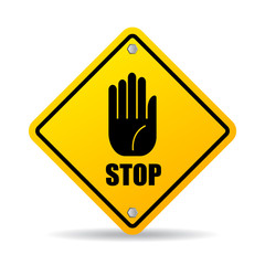 Obraz premium Stop hand sign
