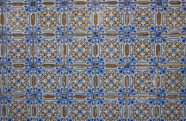 Detail of some typical portuguese tiles