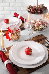 Beautiful Christmas table setting