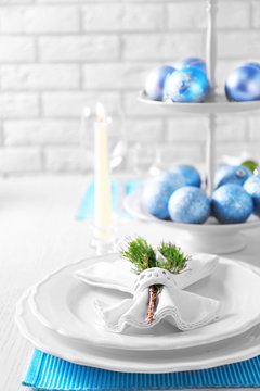 Beautiful Christmas table setting