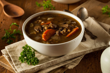 Homemade Mushroom Barley Soup